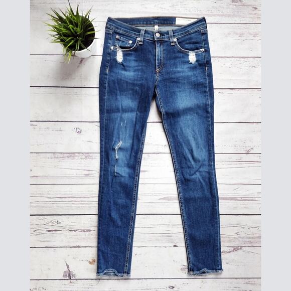 RAG & BONE Skinny La Paz Super Distressed Jeans 27 - Picture 2 of 8